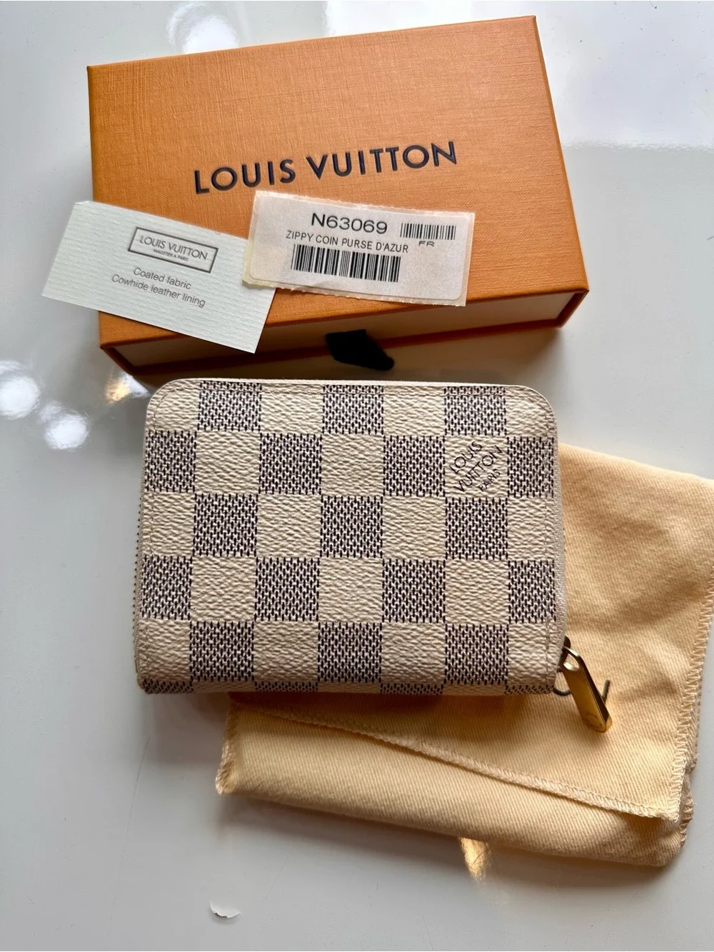 Louis Vuitton Damier Azur Zippy Coin Purse